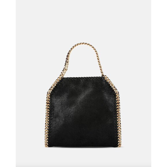 Stella McCartney Handbags - STELLA MCCARTNEY BLACK MINI FALABELLA WITH GOLD CHAIN
